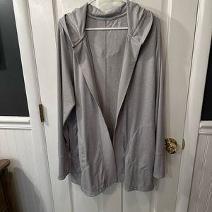 Athleta jersey cardigan — grey — XL